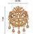 Gold plated twin birds gold stone detailing ethnic brooch for men