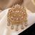 Gold plated twin birds ethnic brooch for men