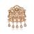 Gold plated twin elephant traditional brooch for men