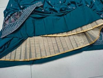 Morpeach Art Silk embroidery sequence work lehenga choli with dupatta for women 6