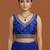 Royal blue embroidered traditional saree blouse