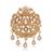 Gold plated twin birds ethnic brooch for men