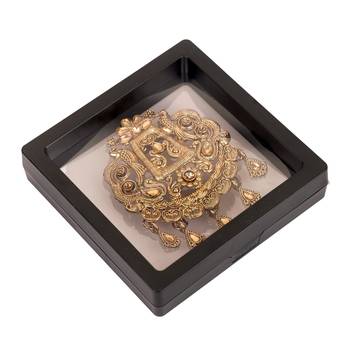 Gold plated twin birds gold stone detailing ethnic brooch for men 5