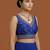 Royal blue embroidered traditional saree blouse