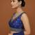 Royal blue embroidered traditional saree blouse
