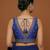 Royal blue embroidered traditional saree blouse