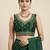 Green embroidered traditional saree blouse