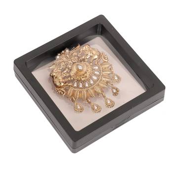 Gold plated elephant motif designer brooch for men – sherwani & kurta 5