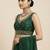Green embroidered traditional saree blouse