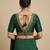Green embroidered traditional saree blouse