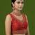 Red embroidered traditional saree blouse