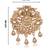 Gold plated - elephant motif gold stone brooch for men
