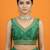 Bottle green embroidered traditional saree blouse