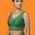 Bottle green embroidered traditional saree blouse