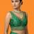Bottle green embroidered traditional saree blouse