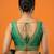 Bottle green embroidered traditional saree blouse
