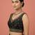 Black embroidered traditional saree blouse