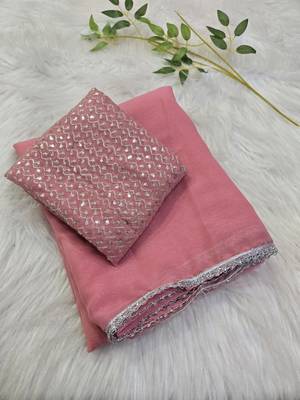 Embellished Sequinned Organza Saree 2