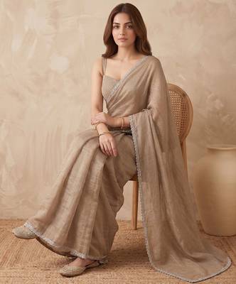 Embellished Sequinned Organza Heavy Work Saree 2