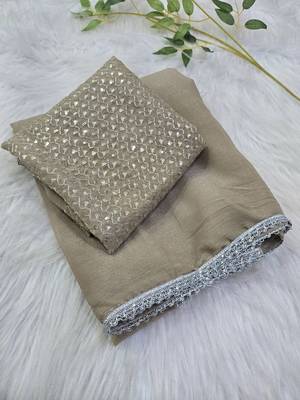 Embellished Sequinned Organza Heavy Work Saree 7