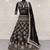 Black Color Sequence,Zari Work And Dori Work Chinon Silk_Blend Lehenga Choli