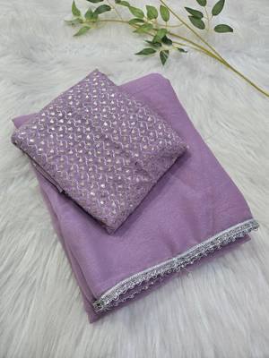 Embellished Sequinned Organza Heavy Work Saree with blouse  6