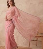 Embellished Sequinned Organza Heavy Work Saree with blouse