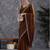 Brown sequinse lace border Satin Saree with blouse