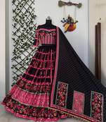 Black Pink Navratri Lehenga Choli With Dupatta