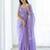 Lavender & Silver-Toned Woven Design Zari Saree with blouse 