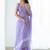 Lavender & Silver-Toned Woven Design Zari Saree with blouse 