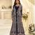 Navy chinon readymade anarkali suit with embroidery & sequence work
