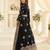 Black chinon readymade anarkali suit with embroidery & sequence work