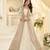 Off white chinon readymade anarkali suit with embroidery & sequence work