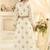 Off white chinon readymade anarkali suit with embroidery & sequence work