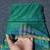 Green colout sequins work net saree with blouse