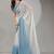 Ombre Mirror Work Georgette Saree with blouse