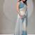 Ombre Mirror Work Georgette Saree with blouse