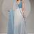 Ombre Mirror Work Georgette Saree with blouse