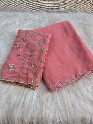 Embroidered Organza Designer Saree with blouse 5