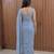Blue Embroidered Organza Designer Saree with blouse