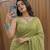 Green Embroidered Organza Designer Saree with blouse 