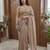 Beige Embroidered Organza Designer Saree with blouse 