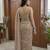 Beige Embroidered Organza Designer Saree with blouse 