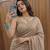 Beige Embroidered Organza Designer Saree with blouse 