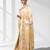 beige kantha stitch bangalore silk blend soft saree