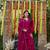 Rani pink viscose glass suit with chanderi dupatta
