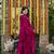 Rani pink viscose glass suit with chanderi dupatta