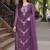 Purple georgette kurta with viscose bottom & nazmin dupatta