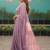 Lavender Satin Designer Saree with lace border and blouse 